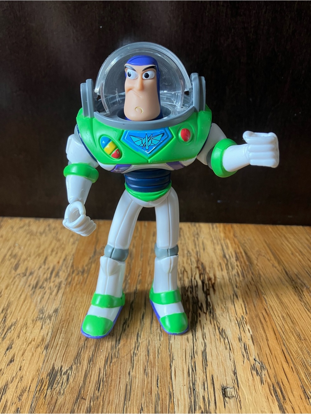 Vintage Buzz Lightyear Action Figure - White & Green Space Ranger Toy